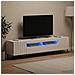 Mobile TV LED a 5 pezzi Bianco Lucido Legno ingegnerizzato - Foto miniatura 4