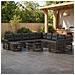 Set Divano da Giardino 12 pz Grigio e Grigio Scuro polyrattan - Foto miniatura 4