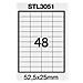 etichetta adesiva bianca 100fg a4 52,5x25mm (48et / fg) starline - Foto miniatura 1