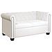 Divano Chesterfield a 2 Posti in Pelle Artificiale Bianco - Foto miniatura 1