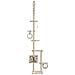 Albero Per Gatti E Tiragraffi Sisal 260 Cm Zampe Stampate Beige - Foto miniatura 3