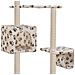 Albero Per Gatti E Tiragraffi Sisal 260 Cm Zampe Stampate Beige - Foto miniatura 4