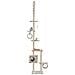 Albero Per Gatti E Tiragraffi Sisal 260 Cm Zampe Stampate Beige - Foto miniatura 1