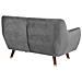 Divano A 2 Posti In Velluto Grigio Bodo - Foto miniatura 17