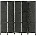 Paravento A 5 Pannelli Nero 193x160 Cm In Giacinto D'acqua - Foto miniatura 1