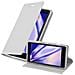Custodia Compatibile Con Nokia Lumia 830 In Classy Argento - Coperchio Protettiva Con Chiusura Magnetica, Funzione Stand E Tasca Per Le Carte - Foto miniatura 4