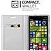Custodia Compatibile Con Nokia Lumia 830 In Classy Argento - Coperchio Protettiva Con Chiusura Magnetica, Funzione Stand E Tasca Per Le Carte - Foto miniatura 7