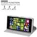 Custodia Compatibile Con Nokia Lumia 830 In Classy Argento - Coperchio Protettiva Con Chiusura Magnetica, Funzione Stand E Tasca Per Le Carte - Foto miniatura 8