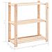 Scaffali A 3 Livelli 5 Pz 80x38x90 Cm Massello Pino Fsc 150 Kg - Foto miniatura 8
