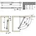 1274525 Set Di 10 Kit Braccetto Molla A Gas Forza 11kg Corsa 80mm Per Sollevare A Ribalta Le Ante Dei Mobili, Verniciato Alluminio, (10un)  - Foto miniatura 3