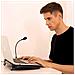 Talk Microfono Usb Da Tavolo Per Pc E Mac - Da Scrivania Compatibile Con Tutti I Computer - Microfono Desktop Professionale - Audio Ad Alta Definizione - Nero - Foto miniatura 6