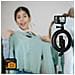 Asta Da Selfie Smartphone Ring Light Treppiedi Comando Bluetooth Nera - Foto miniatura 2
