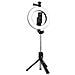 Asta Da Selfie Smartphone Ring Light Treppiedi Comando Bluetooth Nera - Foto miniatura 10