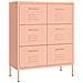 Cassettiera Rosa 80x35x101,5 Cm In Acciaio - Foto miniatura 2