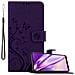 Custodia Compatibile Con Samsung Galaxy A10s In Lilla Scuro Fiore - Coperchio Protettivo In Design Floreale Con Chiusura Magnetica, Funzione Stand E Slot Per Carte - Foto miniatura 1