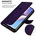 Custodia Compatibile Con Samsung Galaxy A10s In Lilla Scuro Fiore - Coperchio Protettivo In Design Floreale Con Chiusura Magnetica, Funzione Stand E Slot Per Carte - Foto miniatura 5