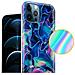 Custodia Compatibile Con Apple Iphone 12 Pro Max In Marmo Rosa Blu No. 17 - Coperchio Protettivo In Silicone Tpu Con Motivo A Mosaico - Foto miniatura 3