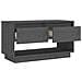 Mobile Porta Tv Grigio 74x34x40 Cm In Legno Massello Di Pino - Foto miniatura 3