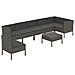 Set Divani Da Giardino 8 Pz Con Cuscini In Polyrattan Grigio - Foto miniatura 2