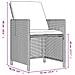 Set Da Pranzo Per Giardino 9 Pz Con Cuscini In Polyrattan Beige - Foto miniatura 7