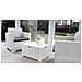 Set Salotto Da Esterno Apis, Salottino Outdoor, Set Da Balcone O Giardino, Composizione Soggiorno Per Esterni, Made In Italy, Bianco - Foto miniatura 6