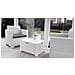 Set Salotto Da Esterno Apis, Salottino Outdoor, Set Da Balcone O Giardino, Composizione Soggiorno Per Esterni, Made In Italy, Bianco - Foto miniatura 1