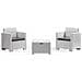 Set Salotto Da Esterno Apis, Salottino Outdoor, Set Da Balcone O Giardino, Composizione Soggiorno Per Esterni, Made In Italy, Bianco - Foto miniatura 2