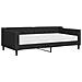 Divano Letto Con Materasso Nero 100x200 Cm In Tessuto - Foto miniatura 1