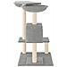 Albero Per Gatti Con Tiragraffi Grigio Chiaro 82 Cm - Foto miniatura 3