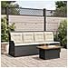 Set Divani Da Giardino 3 Pz Con Cuscini Nero In Polyrattan - Foto miniatura 8
