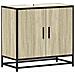 Mobile Lavabo Da Bagno Rovere Sonoma 65x33x60 Cm In Truciolato - Foto miniatura 2