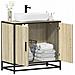 Mobile Lavabo Da Bagno Rovere Sonoma 65x33x60 Cm In Truciolato - Foto miniatura 1
