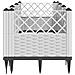 Lusso Casadino -  Fioriera Da Giardino Con Picchetti Bianca 123,5x43,5x43,5 Cm Pp - Foto miniatura 3