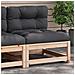 Lusso Casadino -  Divano Giardino Senza Braccioli Con Cuscini Legno Massello Pino - Foto miniatura 8