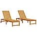 Lettini 2 pcs Legno Massello di Acacia,  Lettino Legno Massello di Acacia - Foto miniatura 1