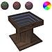 Tavolino Salotto con LED Rovere Marrone 50x50x45 cm Multistrato - Foto miniatura 1