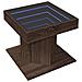 Tavolino Salotto con LED Rovere Marrone 50x50x45 cm Multistrato - Foto miniatura 3