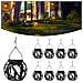 Lanterne Solari A Fiamma (confezione Da 4) - Luci Led Tremolanti Da Appendere Per Giardino E Patio - Foto miniatura 4