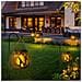 Lanterne Solari A Fiamma (confezione Da 4) - Luci Led Tremolanti Da Appendere Per Giardino E Patio - Foto miniatura 5