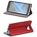 Smart Book Custodia A Libro Poket Flip Cover Case Per Motorola Moto E15 Red - Foto miniatura 4