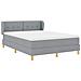 Letto a molle con materasso crema 90x200 cm Grigio chiaro - Foto miniatura 7