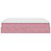 Struttura Letto Pouf con Materassi Rosa 200x200 cm Velluto - Foto miniatura 8