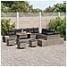Set Divano da Giardino con cuscino 14 pcs Grigio Poly Rattan - Foto miniatura 3