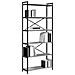 Libreria Grigio sonoma 80 x 30 x 188 cm Legno multistrato - Foto miniatura 3