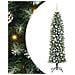 Albero di Natale Artificiale Sottile Verde e Bianco 180 cm - Foto miniatura 1