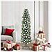 Albero di Natale Artificiale Sottile Verde e Bianco 180 cm - Foto miniatura 2