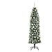 Albero di Natale Artificiale Sottile Verde e Bianco 180 cm - Foto miniatura 3