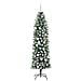 Albero di Natale Artificiale Sottile Verde e Bianco 180 cm - Foto miniatura 4