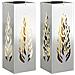 Faro LED solare per sentieri 2 pcs Argento Acciaio zincato - Foto miniatura 1