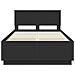 Struttura del letto Nero 120 x 200 cm Legno multistrato - Foto miniatura 7